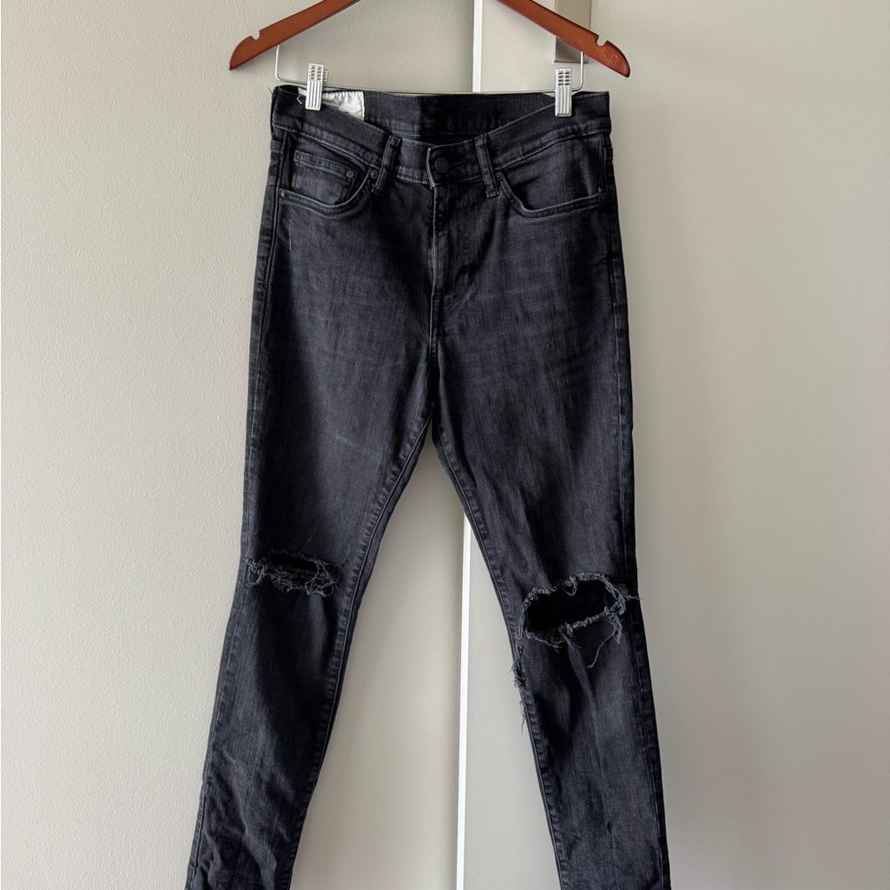 Men Zara Black Distressed Jeans